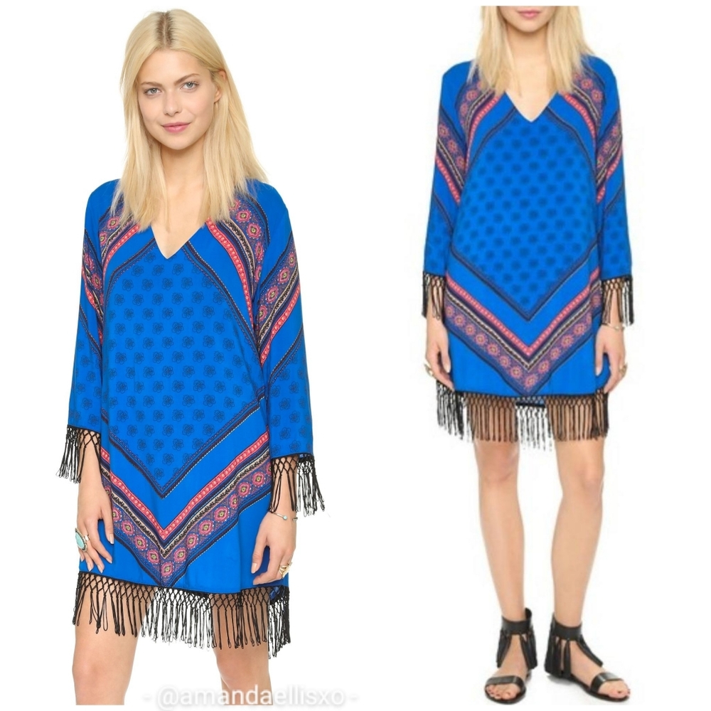 Minkpink Gypsy Queen Fringe Trim Dress